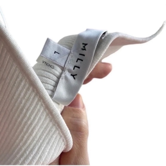 MILLY White Knitted Halter Neck Open Back Sleeveless Top Size Large - Picture 13 of 15